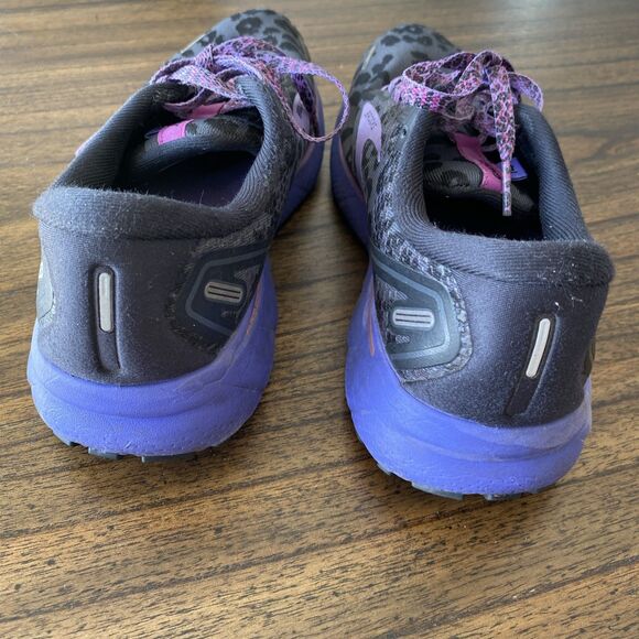 Brooks Ghost 14 Electric Cheetah Run Wild Women's Size 9 - Black Purple - Picture 4 of 7